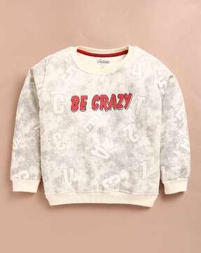 boys printed regular fit sweatshirt