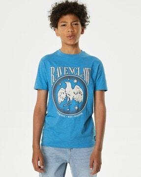 boys printed relaxed fit crew-neck t-shirt
