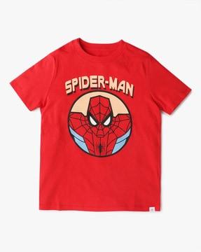 boys printed relaxed fit round-neck t-shirt