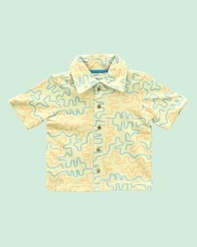 boys printed relaxed fit shirt