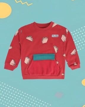boys printed relaxed fit sweatshirt