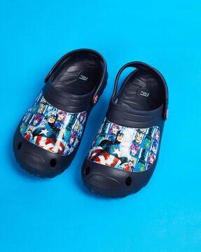 boys printed slip-on slingback clogs