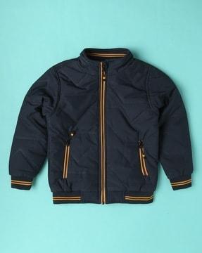 boys quilted zip-front puffer jacket