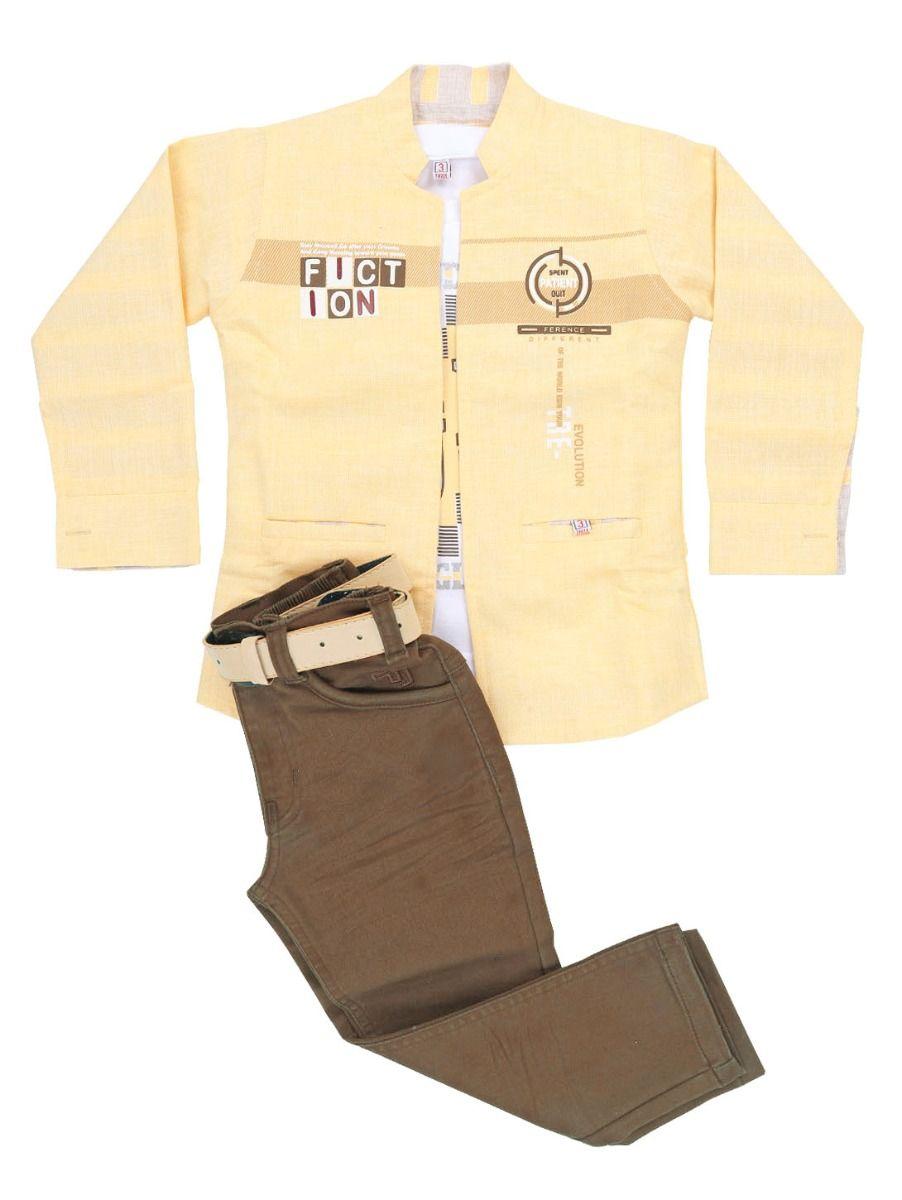 boys readymade yellow party wear suit