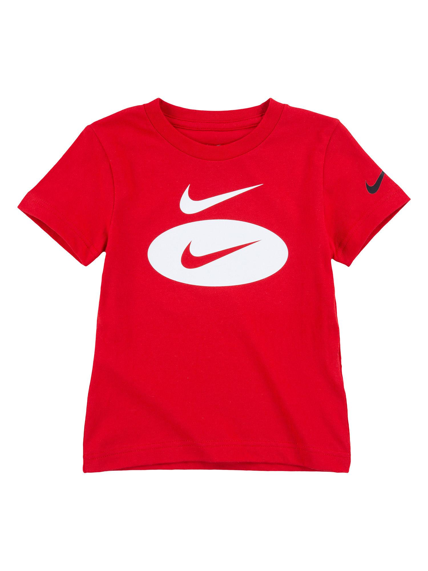 boys red graphic t-shirts