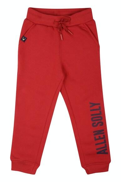 boys red regular fit graphic print track pants