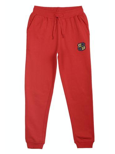 boys red solid joggers