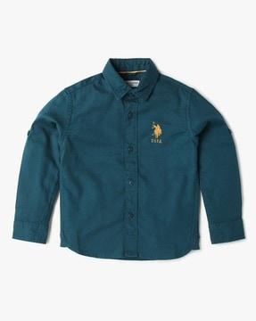 boys regular fit cotton shirt