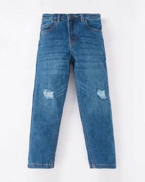 boys regular fit ripped denim jeans