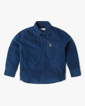 boys regular fit shirt with patch pocket