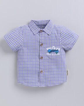 boys regular fit shirt with spread collar