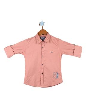 boys relaxed fit cotton shirt