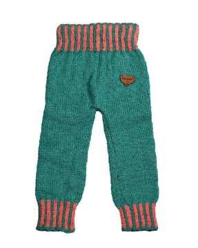 boys relaxed fit knitted pants with elasticated waist