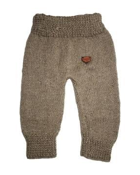 boys relaxed fit knitted pants with elasticated waist