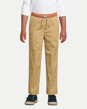 boys relaxed fit pants with drawstring waist