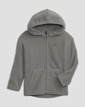 boys relaxed fit zip-front hoodie