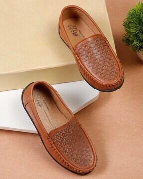 boys round-toe slip-on loafers