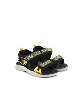 boys round-toe slip-on sandals with velcro fastening