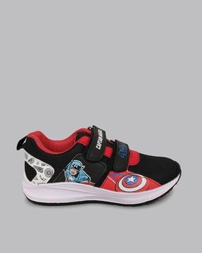 boys round-toe slip-on shoes with velcro fastening