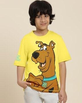 boys scooby-doo print regular fit t-shirt with short sleeves
