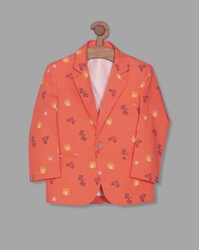 boys single-breasted blazer with button-closure