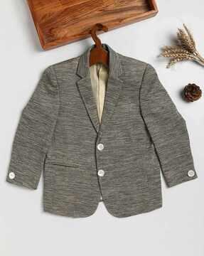 boys single breasted blazer with notched lapel