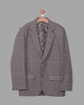 boys single breasted blazer with notched lapel