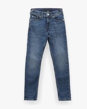 boys skater authentic mid wash relaxed fit jeans