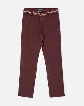 boys slim fit flat-front trousers