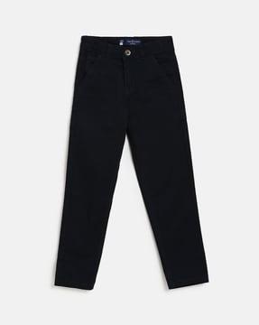 boys slim fit flat-front trousers