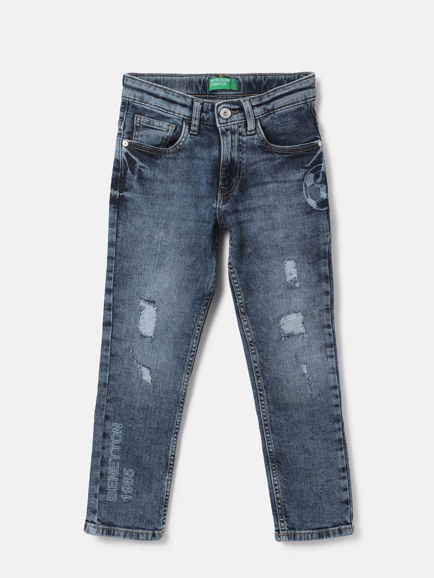 boys solid straight fit jeans