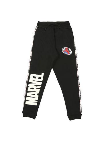 boys spider man printed cotton black joggers pant