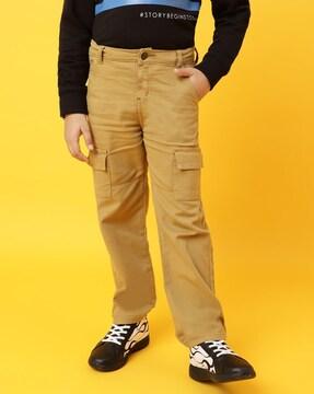 boys straight fit flat-front cargo pants