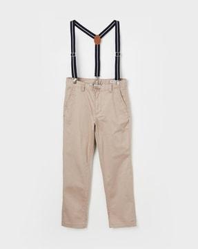 boys straight fit flat-front trousers