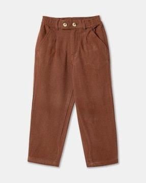 boys straight fit flat-front trousers
