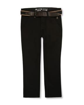 boys straight fit flat-front trousers