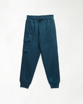 boys straight joggers with drawstring waist