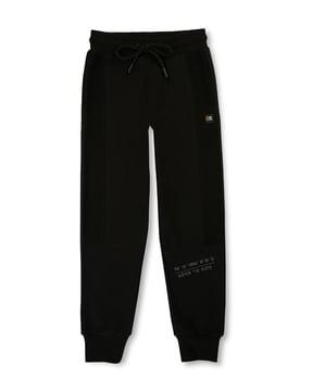 boys straight track pants with drawstrings