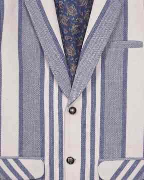 boys striped blazer with welt pocket