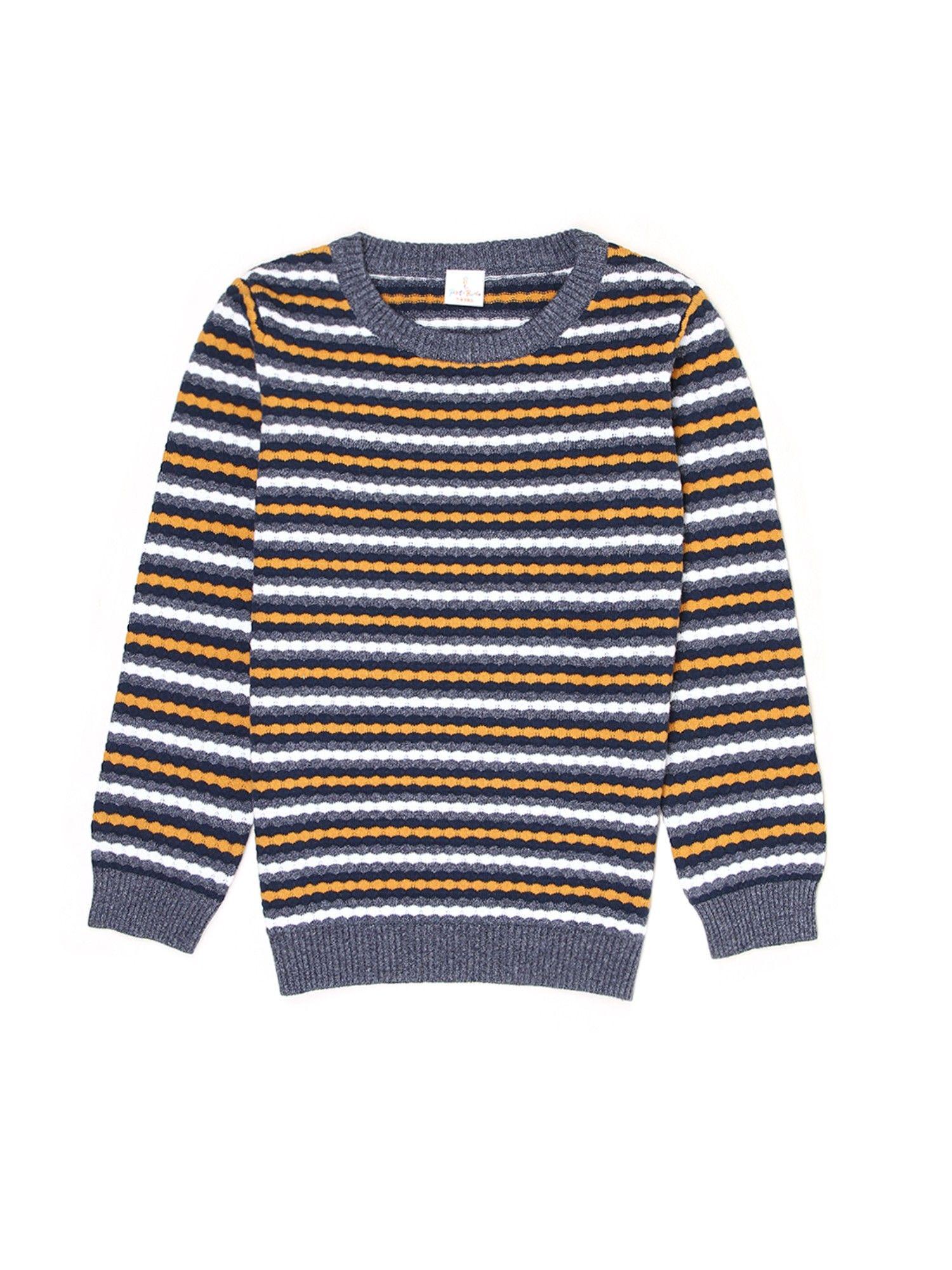 boys striped grey sweater