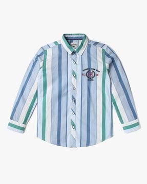 boys striped relaxed fit shirt
