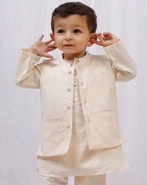 boys stripes nehru jacket