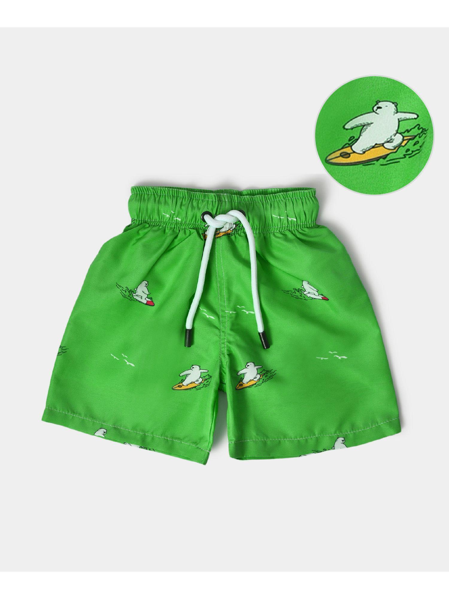 boys swimwear shorts- green