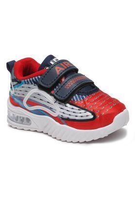 boys synthetic party wear led shoes - red