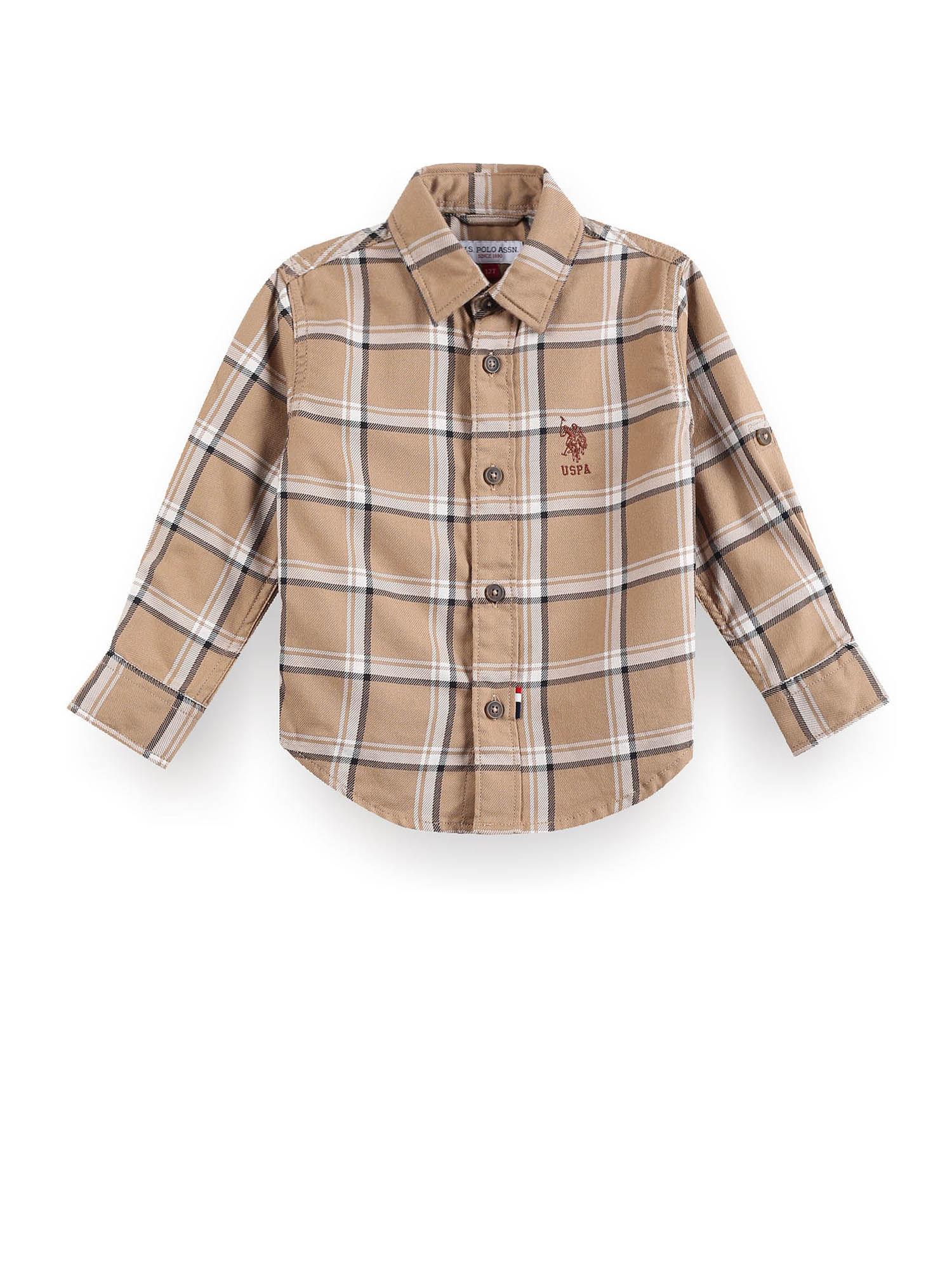 boys tartan check cotton shirt