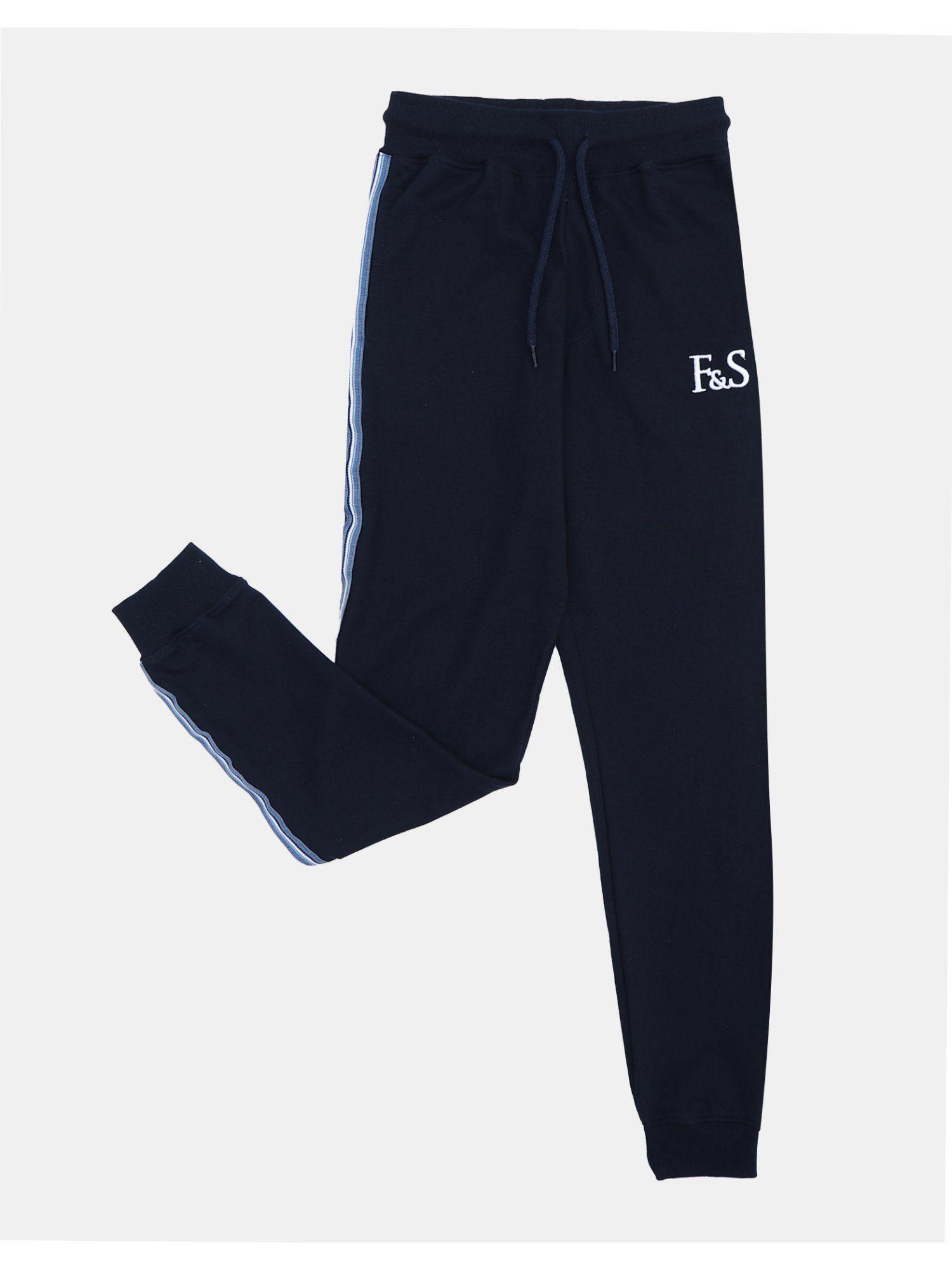 boys trackpant blue stripe