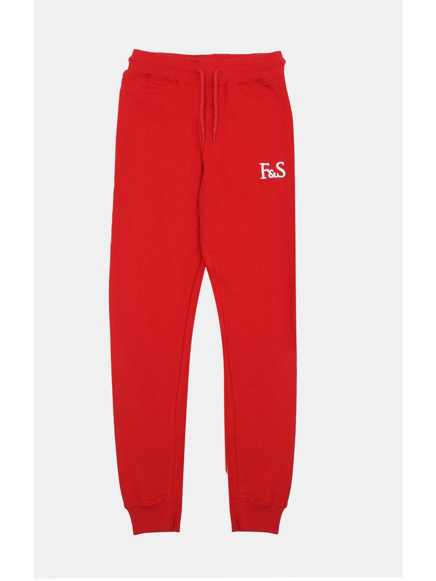 boys trackpant stripe red