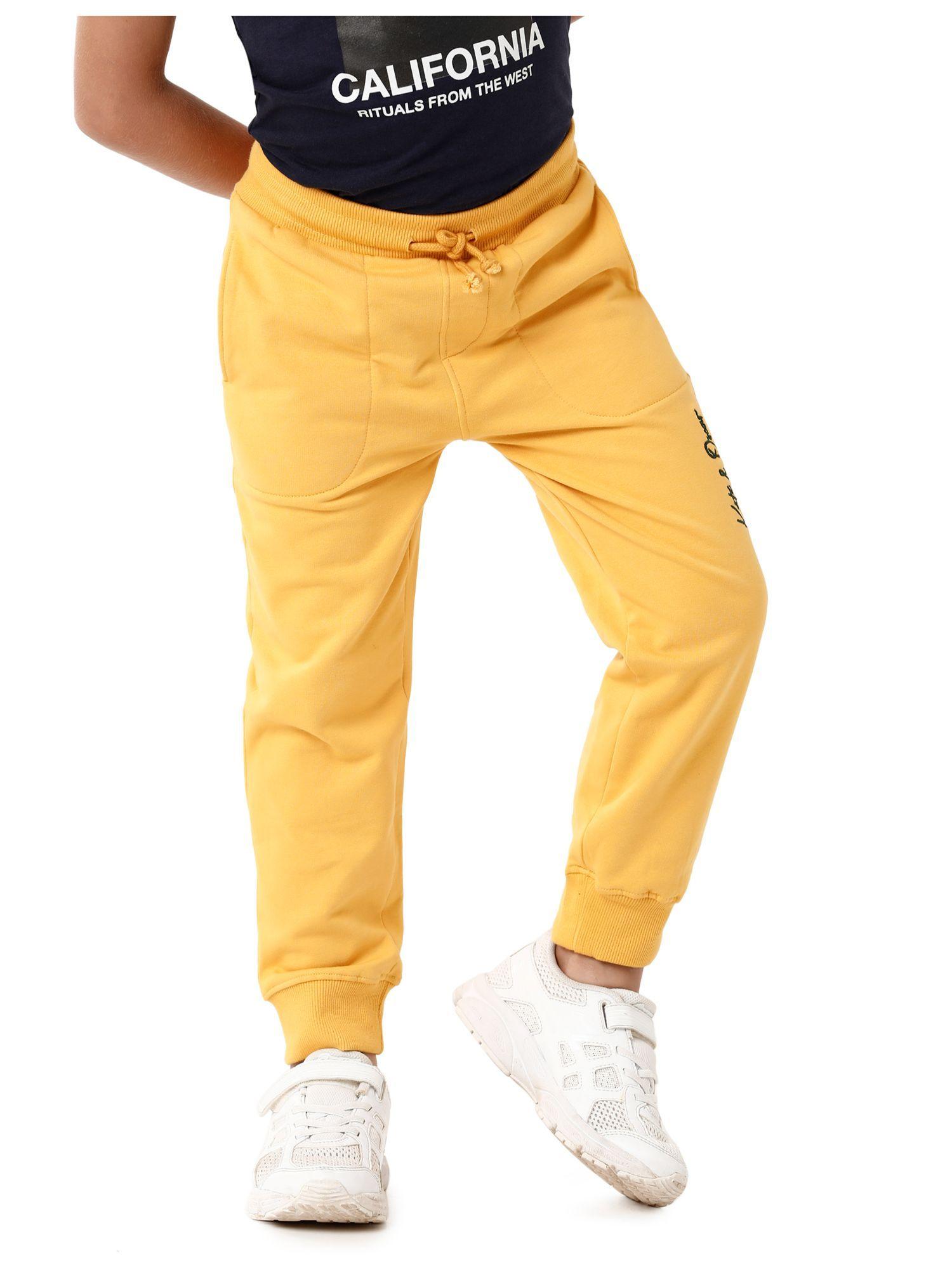boys trackpants - yellow
