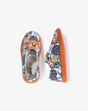 boys tropical print slip-on shoes