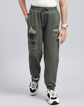 boys typographic print joggers